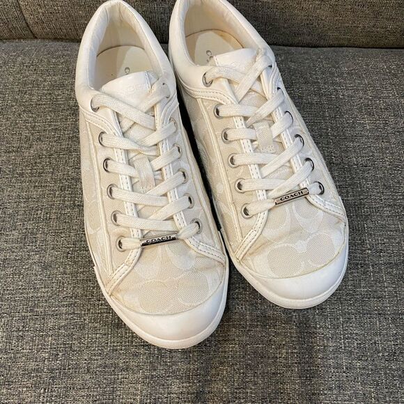 Coach Shoes - Coach Francesca Cream Sneakers Women’s Size 8.5